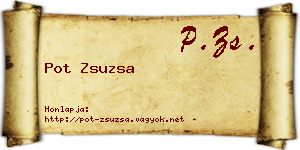 Pot Zsuzsa névjegykártya